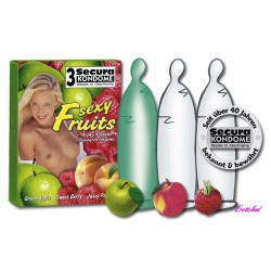 Презервативы Secura Секси Фрукты 3шт Secura Sexy Fruits 3 
