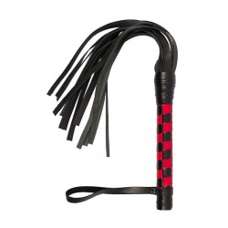 Флогер VIP Leather Flogger Black&Red